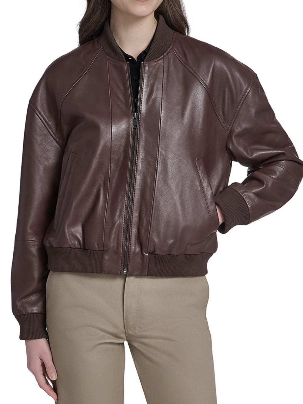 Wilson Classic Brown Leather Bomber Jacket